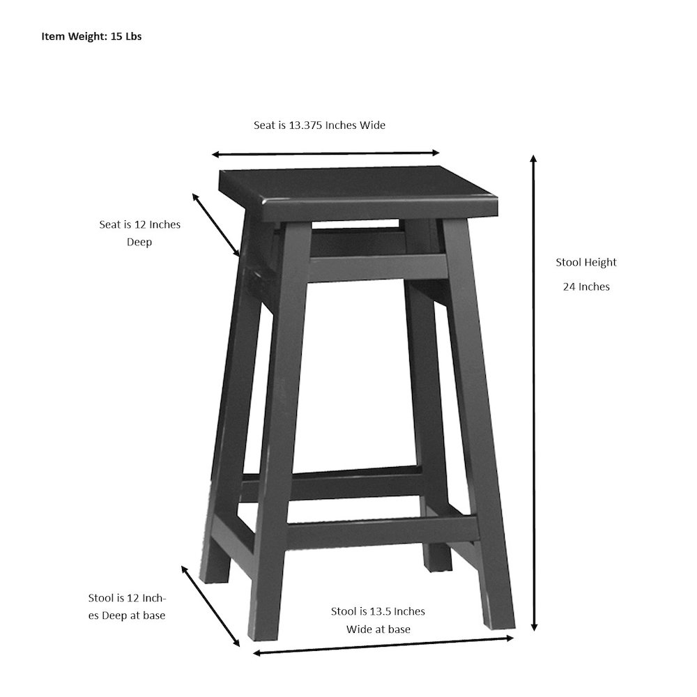 Tavern Pub Bar with 2 Counter Stools - Antique Black. Picture 8