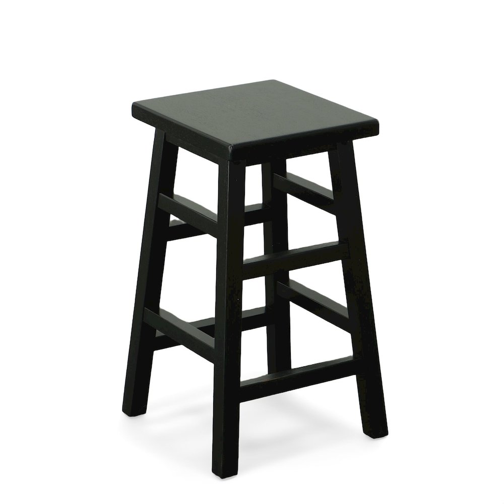 Tavern Pub Bar with 2 Counter Stools - Antique Black. Picture 5