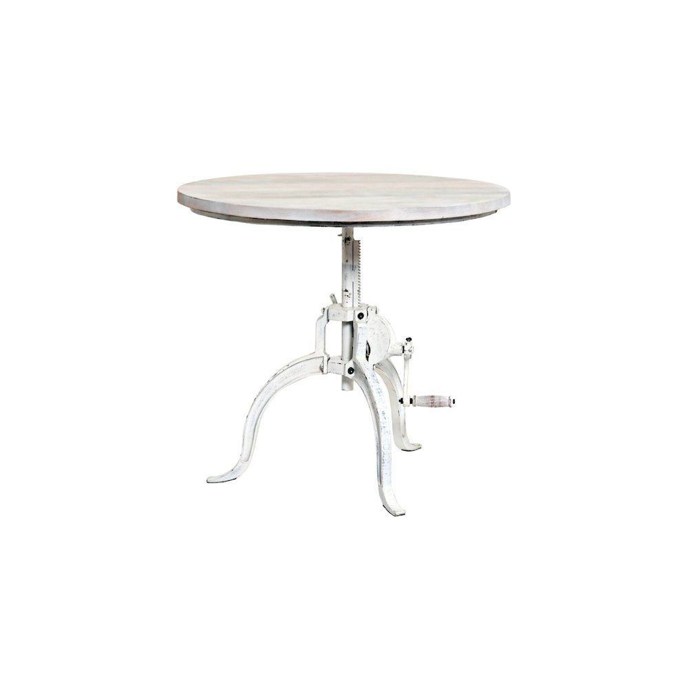 Riley Adjustable Height Rustic Coffee Table - Whitewash. Picture 1