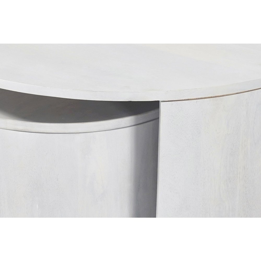 Sable 30" Round Nesting Coffee Table - Whitewash. Picture 6