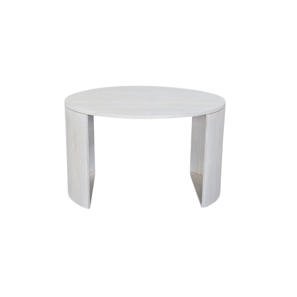 Sable 30" Round Nesting Coffee Table - Whitewash. Picture 3