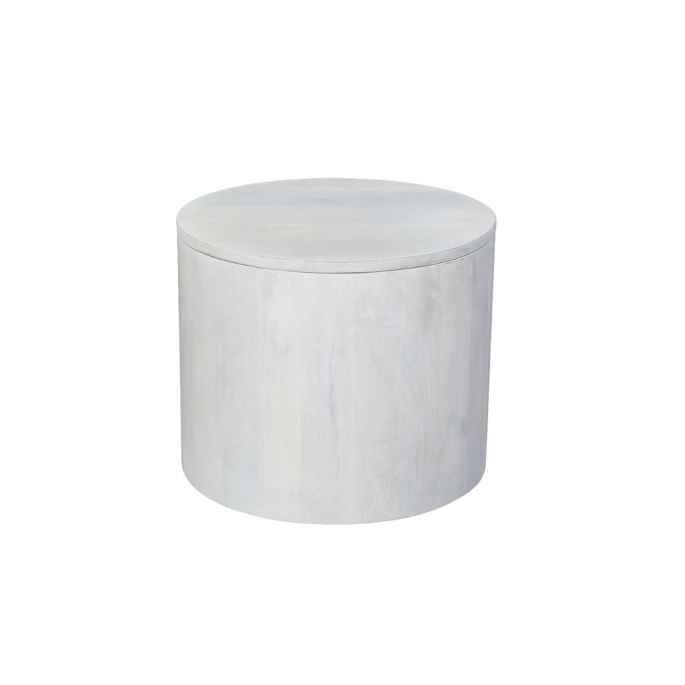 Sable 30" Round Nesting Coffee Table - Whitewash. Picture 8