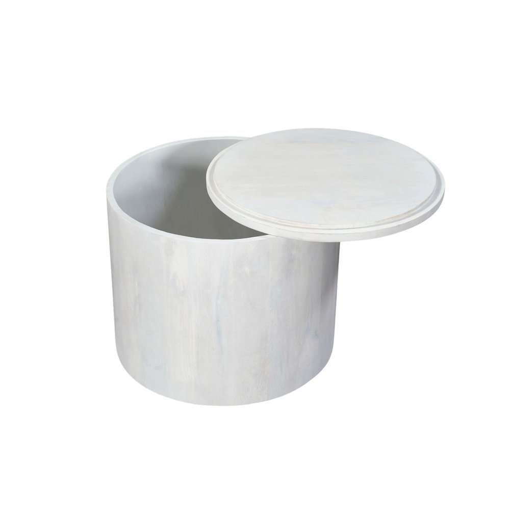Sable 30" Round Nesting Coffee Table - Whitewash. Picture 7
