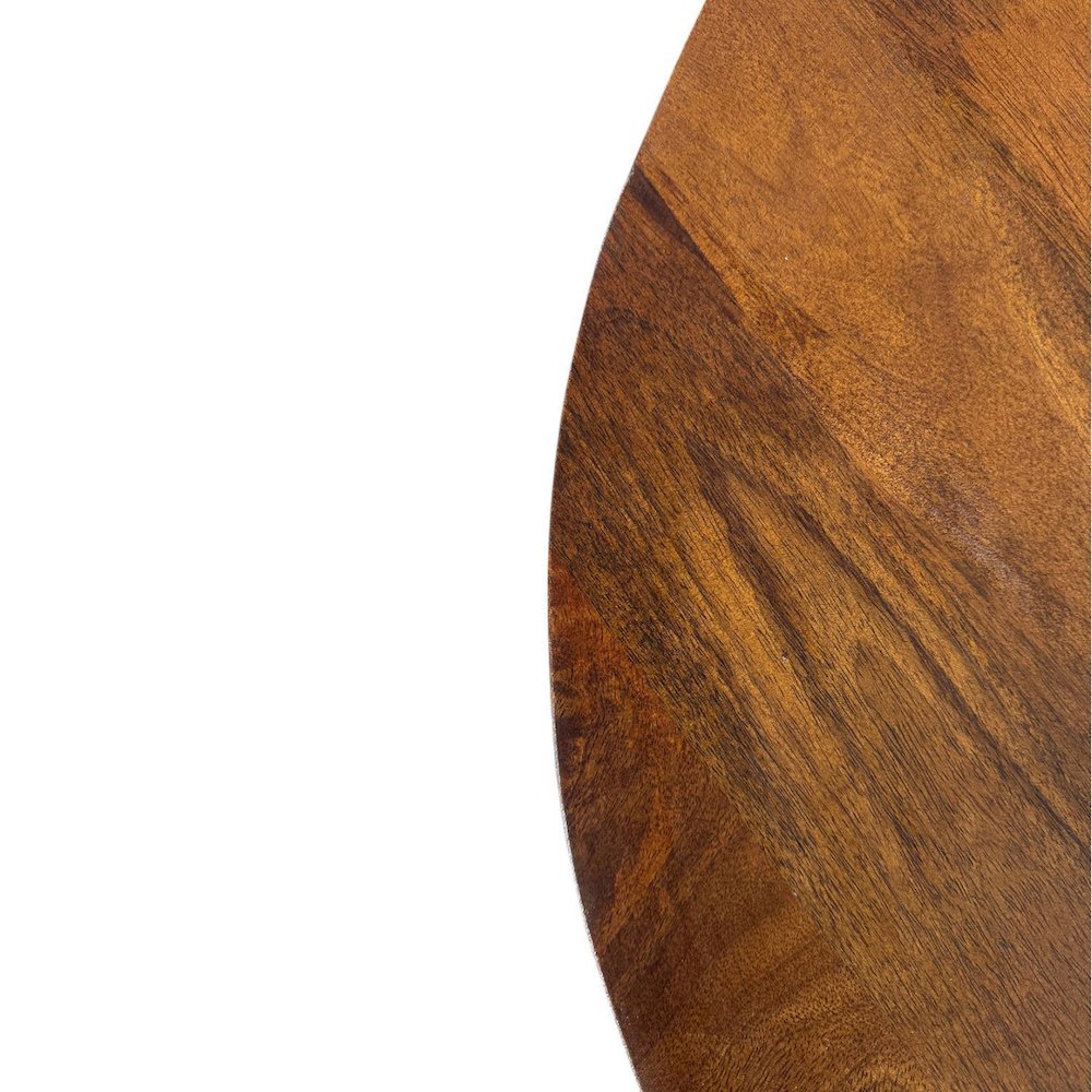 Harrison 30" Scallop Side Round Top Coffee Table - Chestnut. Picture 3