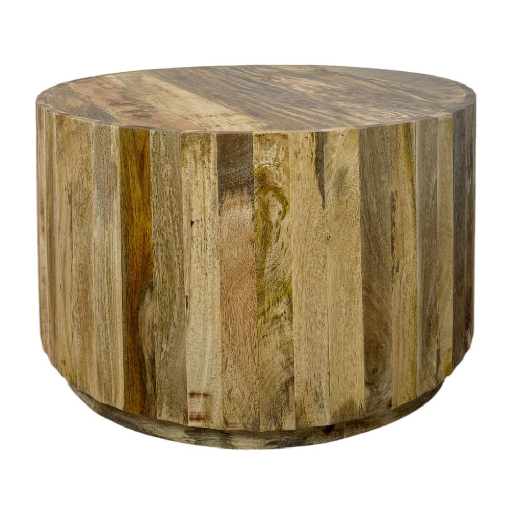 Harrison 30" Scallop Side Round Top Coffee Table - Natural. Picture 2
