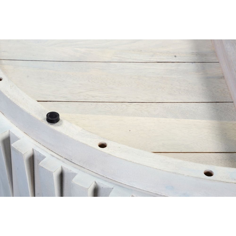 Hatteras Woven Coffee Table - Whitewash. Picture 5