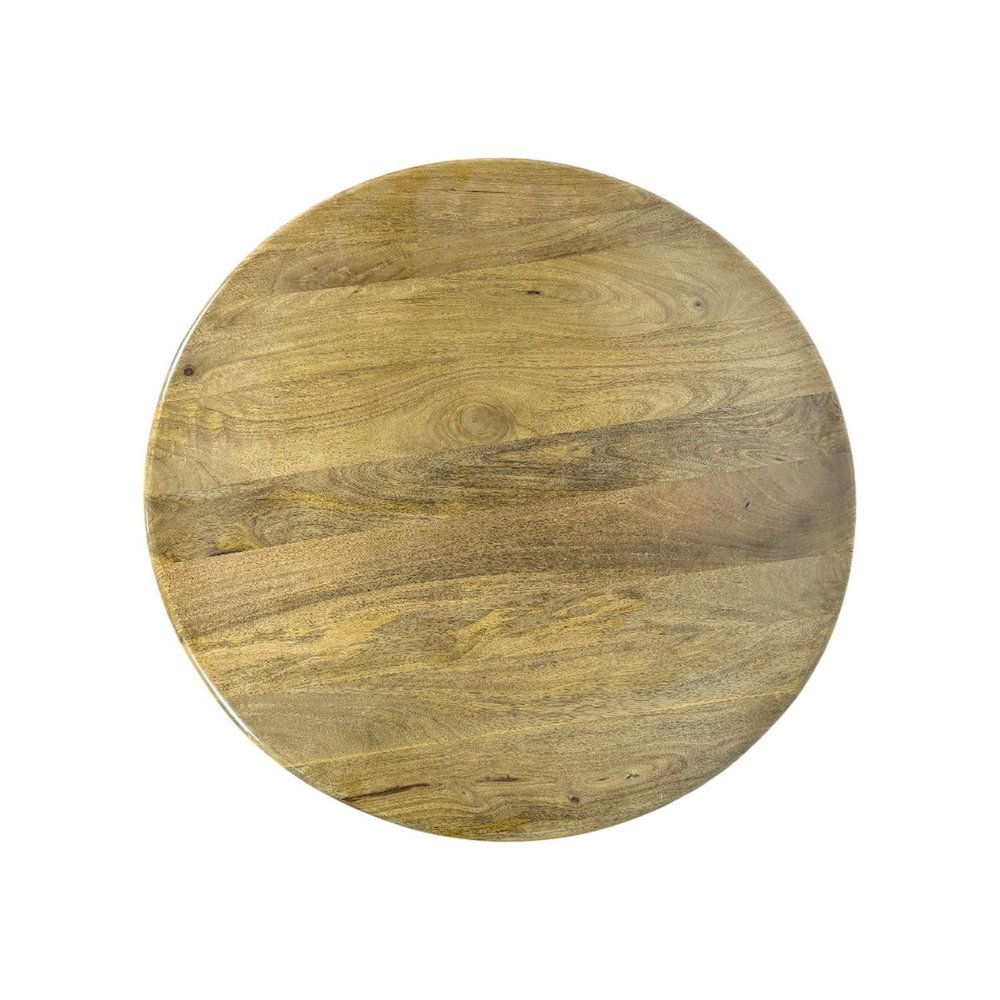 Marlowe 40" Cane Drum Base Coffee Table - Blonde Acacia. Picture 5