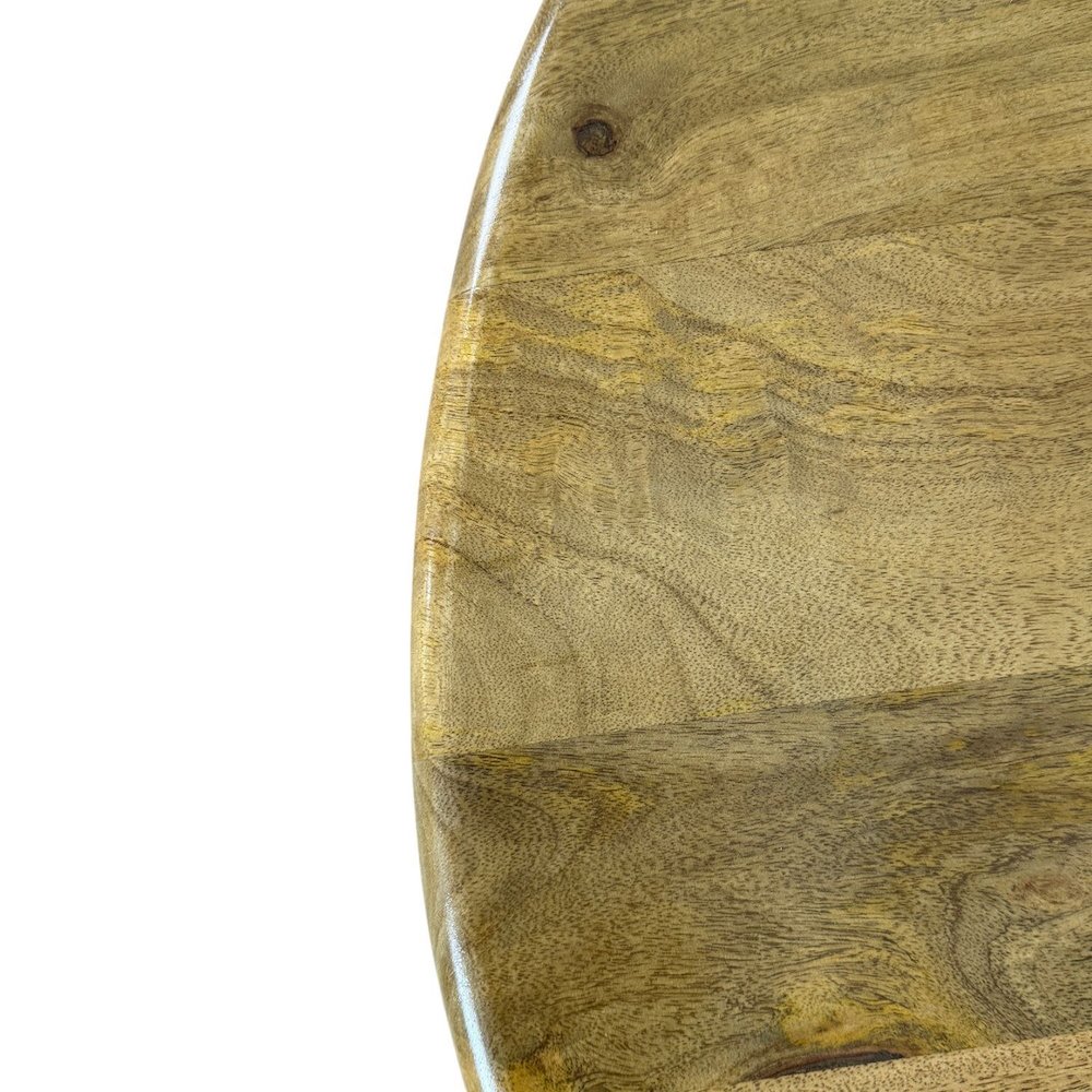 Marlowe 40" Cane Drum Base Coffee Table - Blonde Acacia. Picture 6