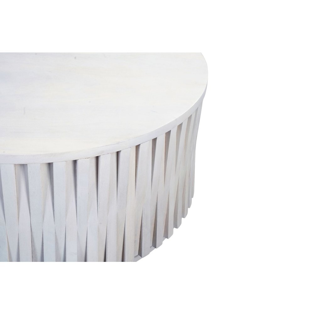 Hatteras Woven Coffee Table - Whitewash. Picture 3
