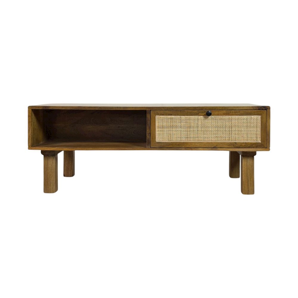 Haven Dual-Compartment Coffee Table - Blonde Acacia. Picture 3