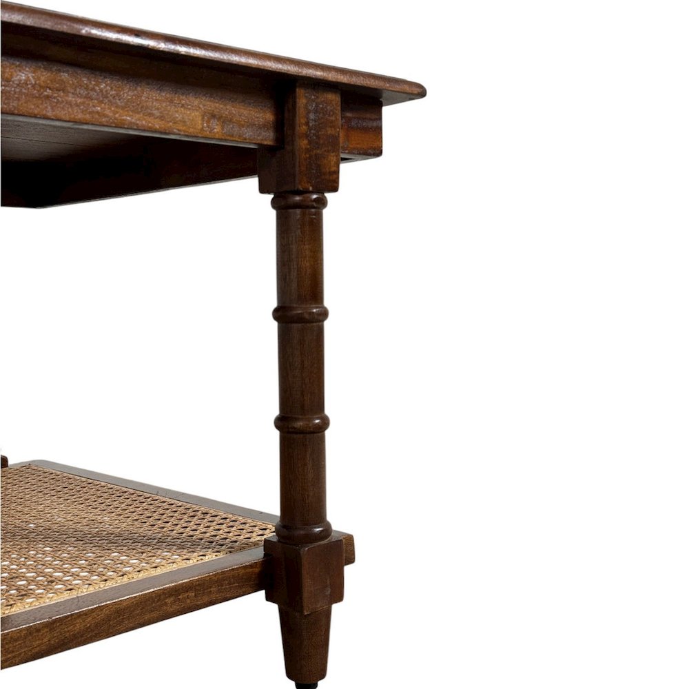 Chesterfield Wood & Cane Coffee Table - Natural. Picture 5