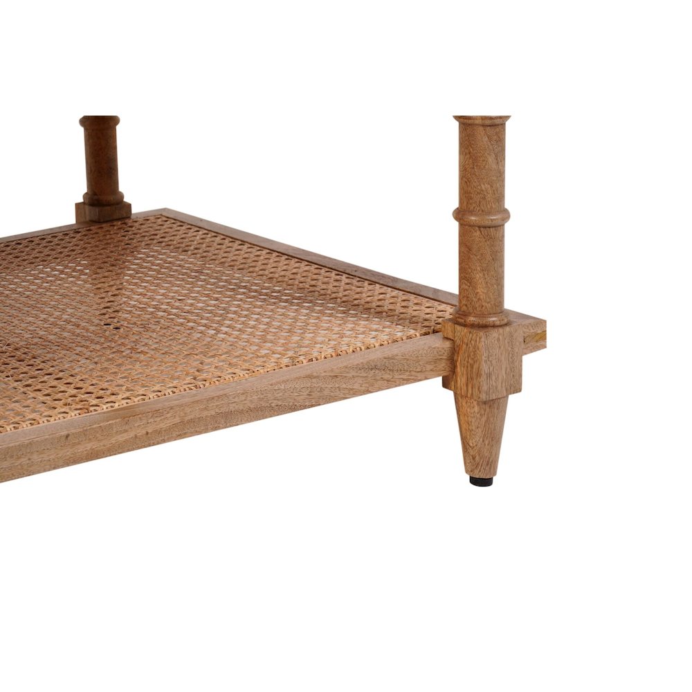 Chesterfield Wood & Cane Coffee Table - Natural. Picture 6
