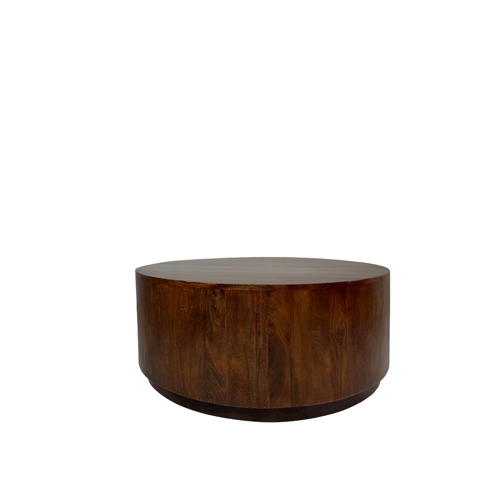 Tamia 42" Round Wooden Coffee Table - Chestnut. Picture 2