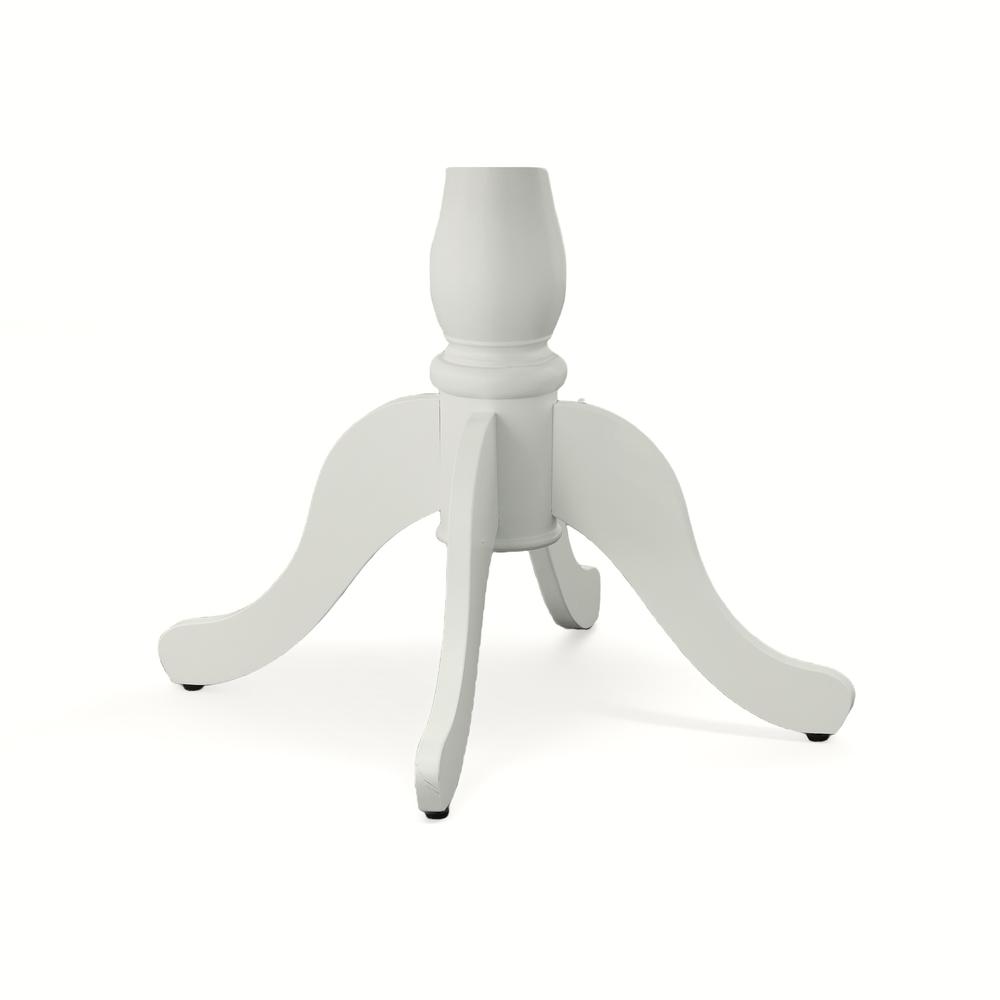 Fairview 36" Round Pedestal Dining Table - White. Picture 4