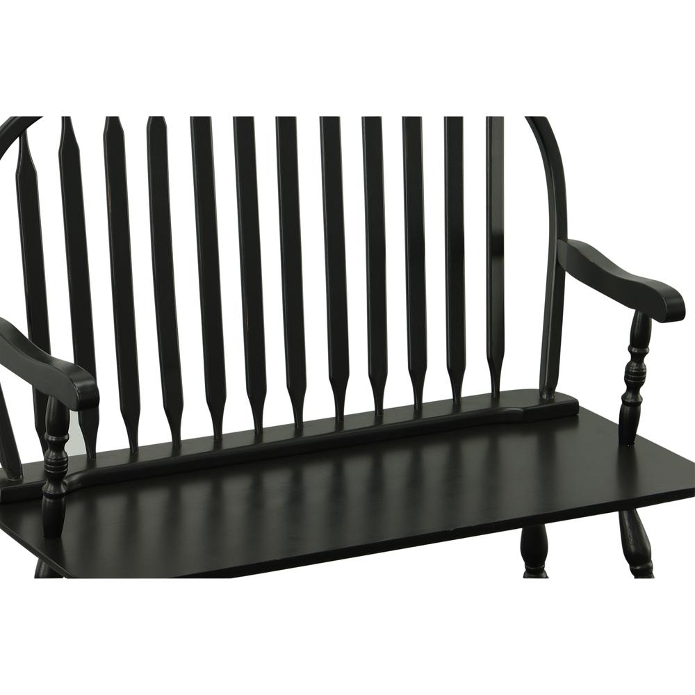 Windsor Bench - Antique Black. Picture 4
