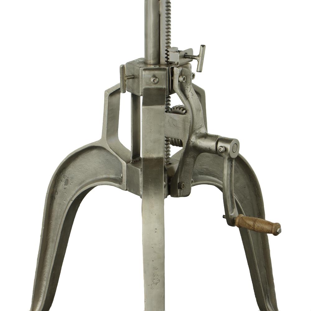 Mundra Adjustable Crank Table - Antique Nickel. Picture 4