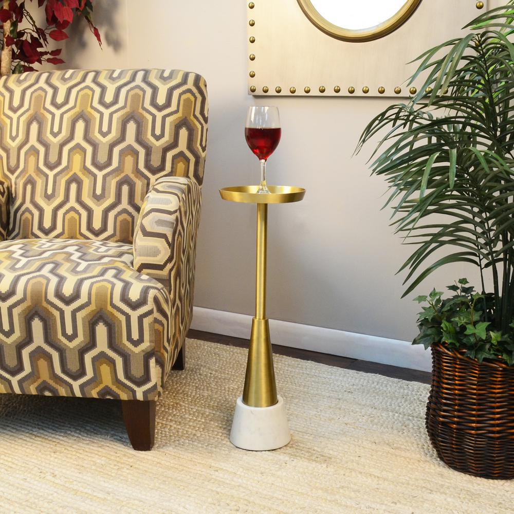 Barclay Small Drink Table - Gold. Picture 3