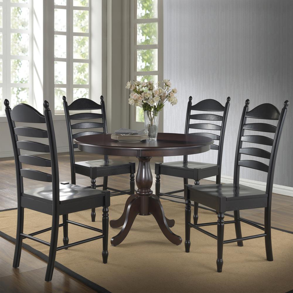 Fairview 42" Round Pedestal Dining Table - Espresso. Picture 6