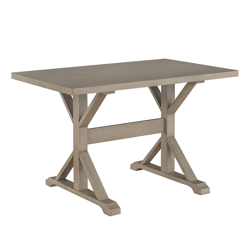 Delano Trestle Desk - Weathered Gray. Picture 1
