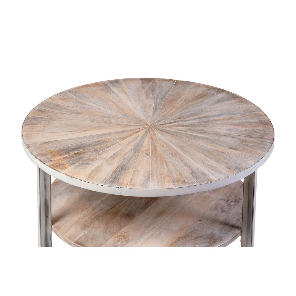 Chelsea Round Coffee Table - Whitewash. Picture 6
