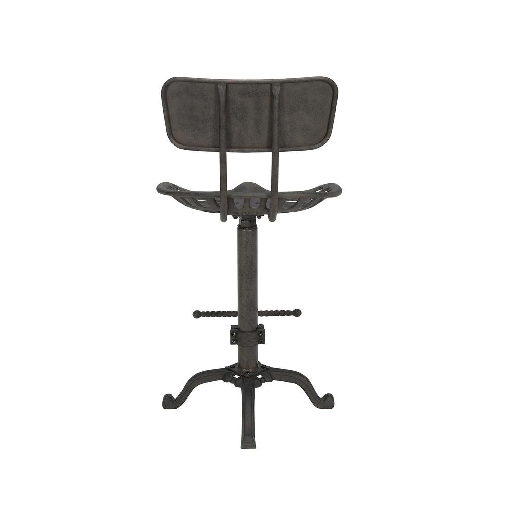 August Tractor Seat Barstool with Back - Industrial. Picture 5