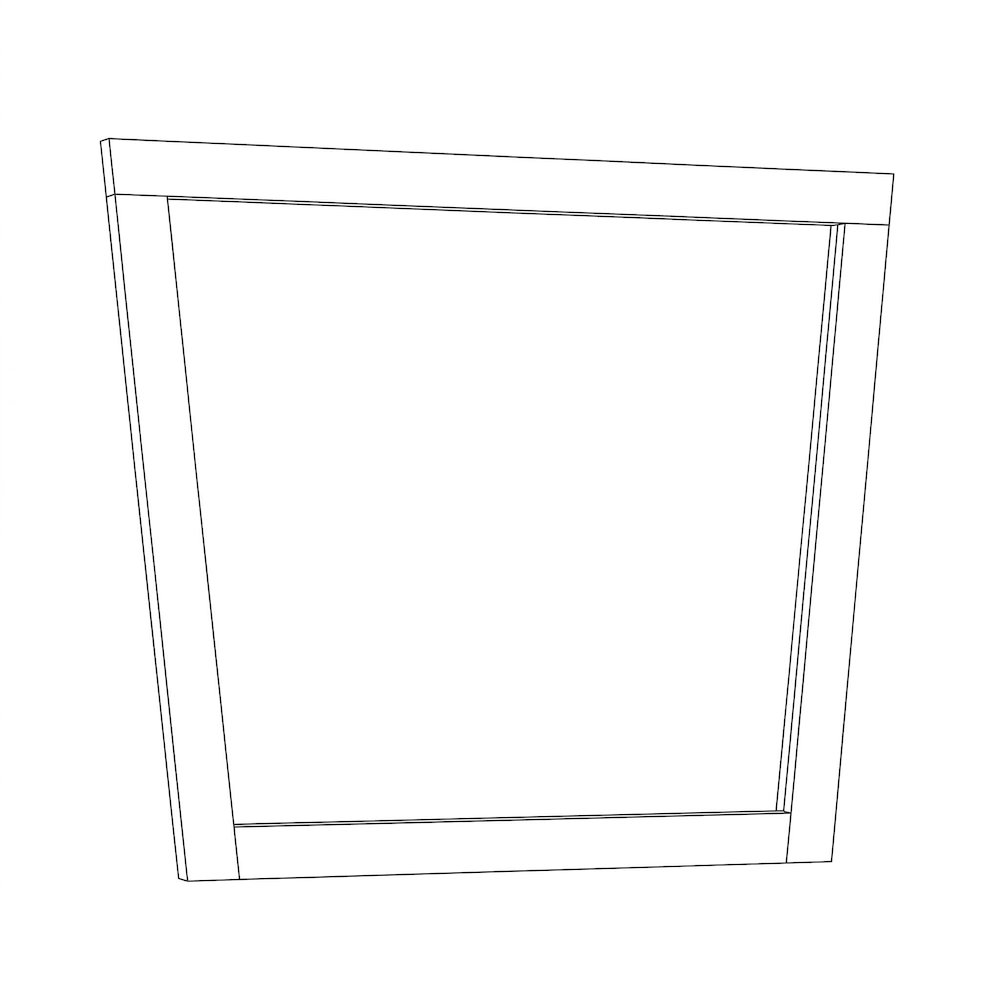 Grey Brushed Acacia Frame Mirror with Metal Accents. Picture 8