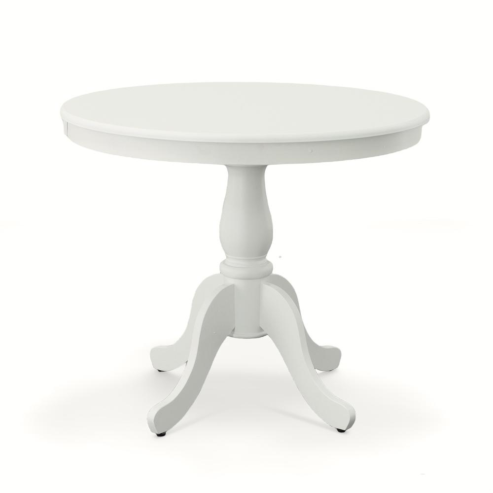 Fairview 36" Round Pedestal Dining Table - White. Picture 1