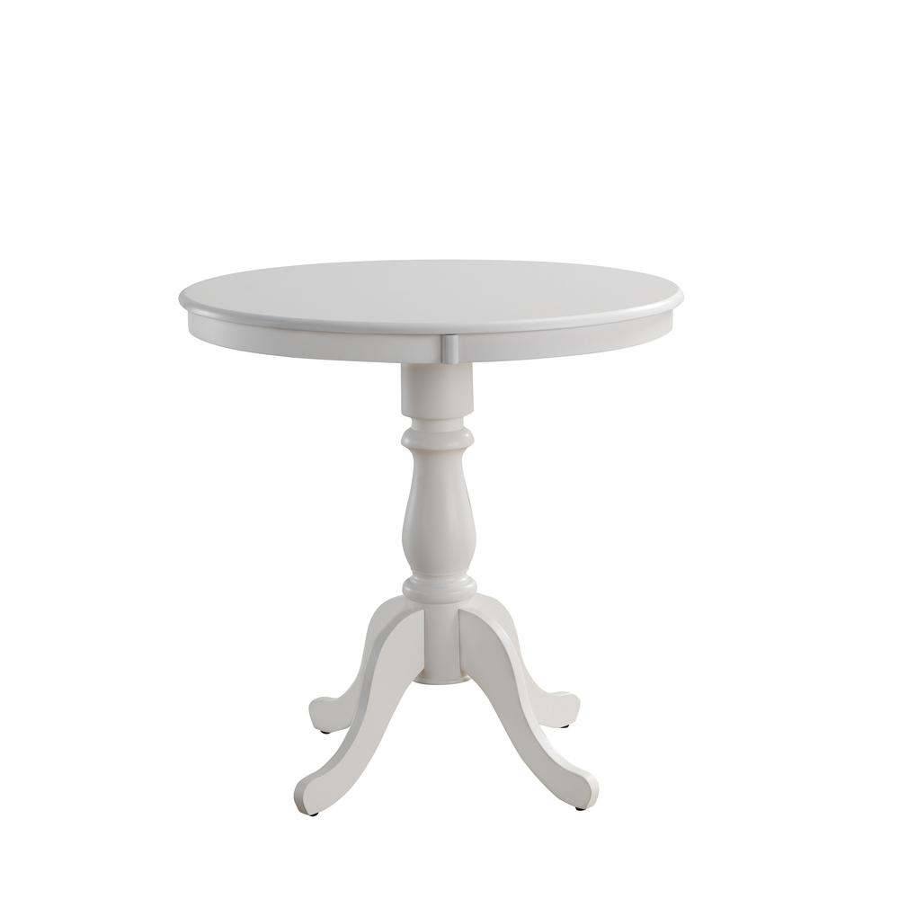 Fairview 36" Round Pedestal Bar Table - White. Picture 1