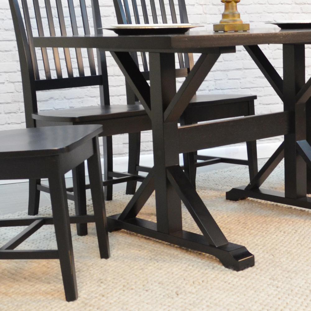 Florence Trestle Table - Antique Black. Picture 5