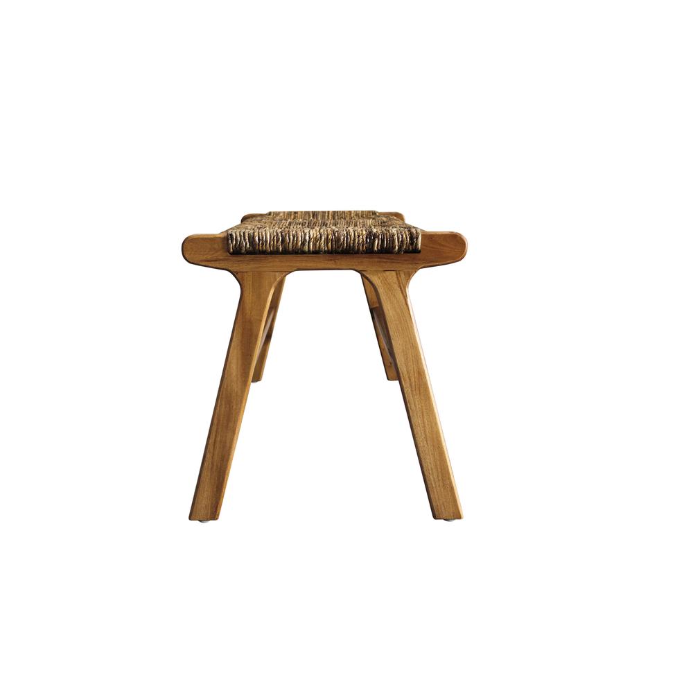 Karson 48" Banana Weave Bench - Caramel - Natural. Picture 3