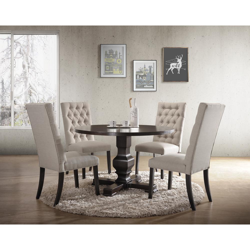 Carson 47" Round Pedestal Table - Espresso. Picture 7