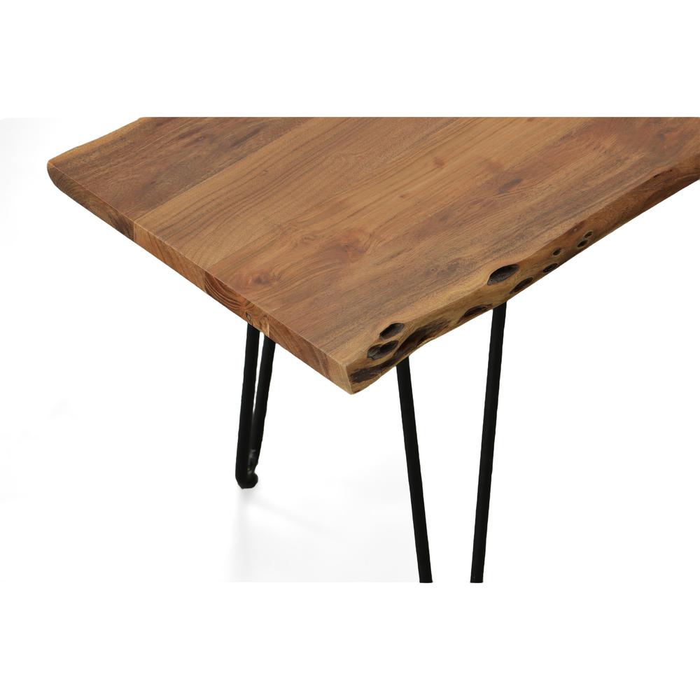Seti Live Edge Coffee Table/Bench - Natural Top - Black Base. Picture 4