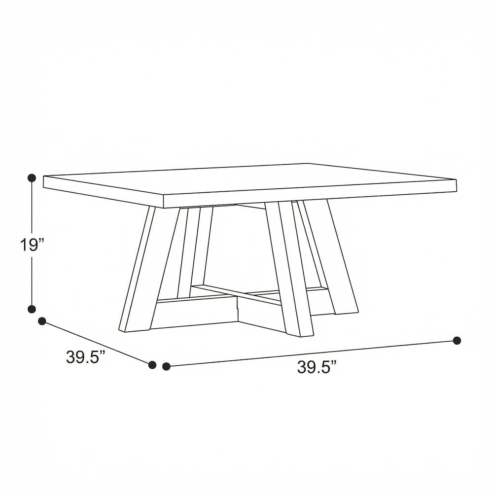 Largo Grey Rectangular Coffee Table With Concrete Top. Picture 5