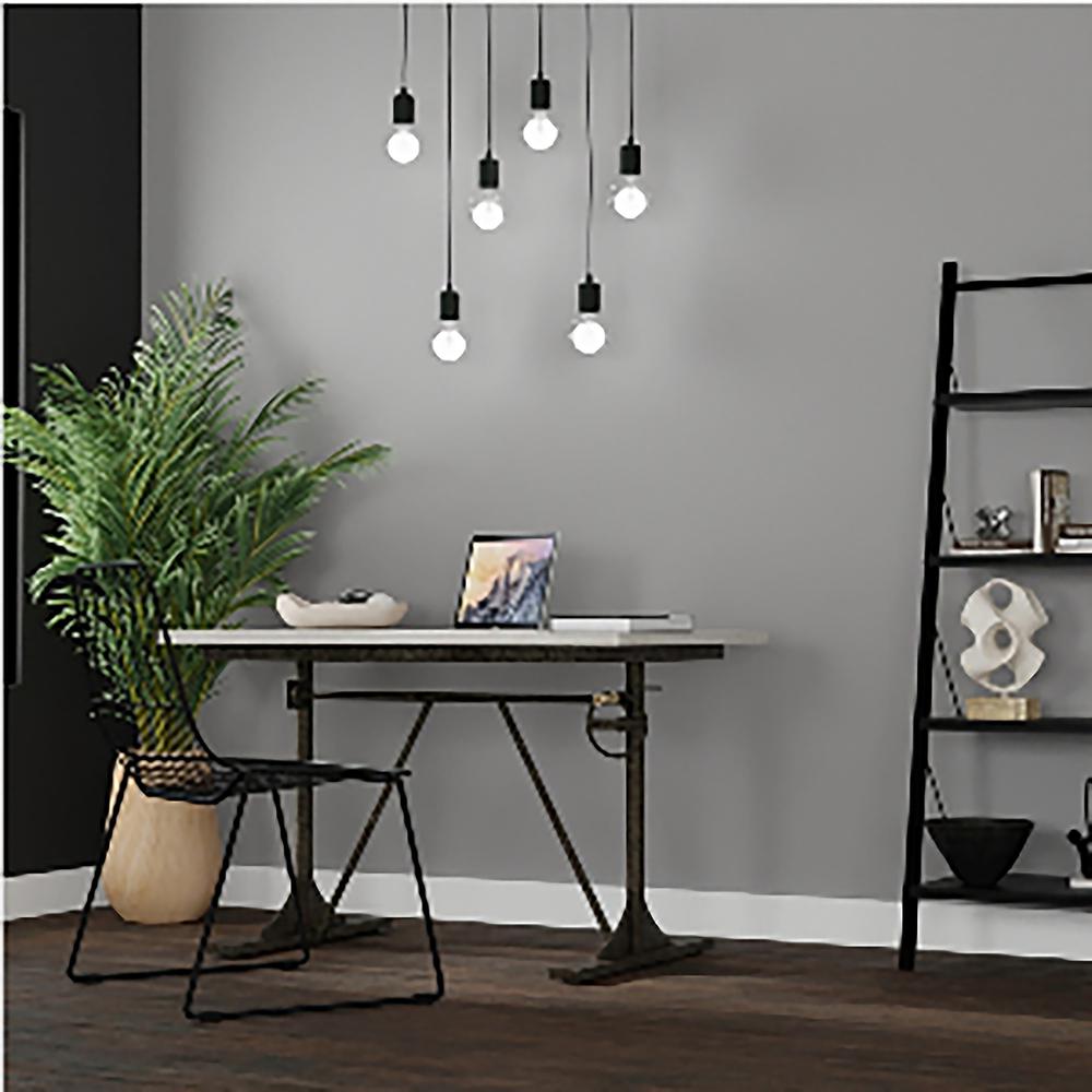 Brio Sit or Standing Adjustable Desk - Natural Driftwood Top - Aged Iron Base. Picture 9