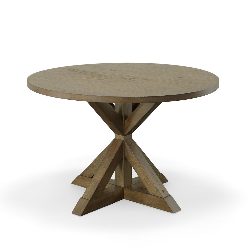 Diana Trestle Base Dining Table - Vintage Walnut. Picture 1