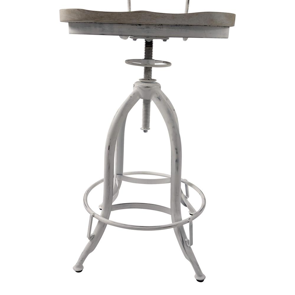 Mason Adjustable Barstool - Whitewash. Picture 7