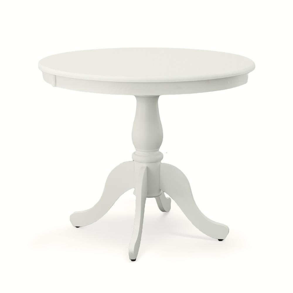 Fairview 36" Round Pedestal Dining Table - White. Picture 2