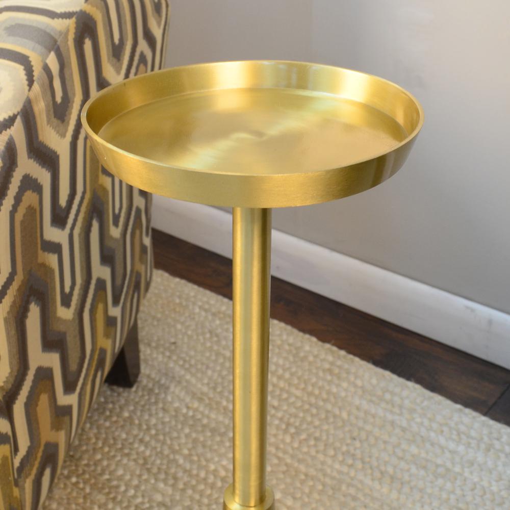 Barclay Small Drink Table - Gold. Picture 2
