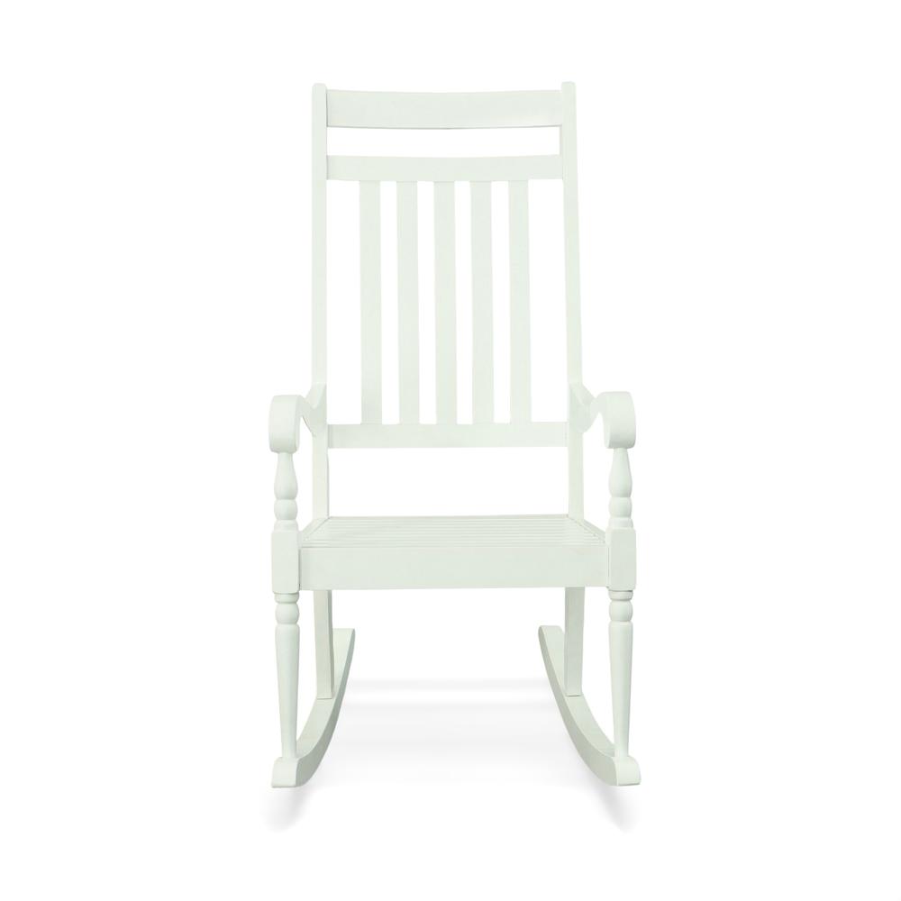 Belmont Outdoor Slat Rocker - White. Picture 2