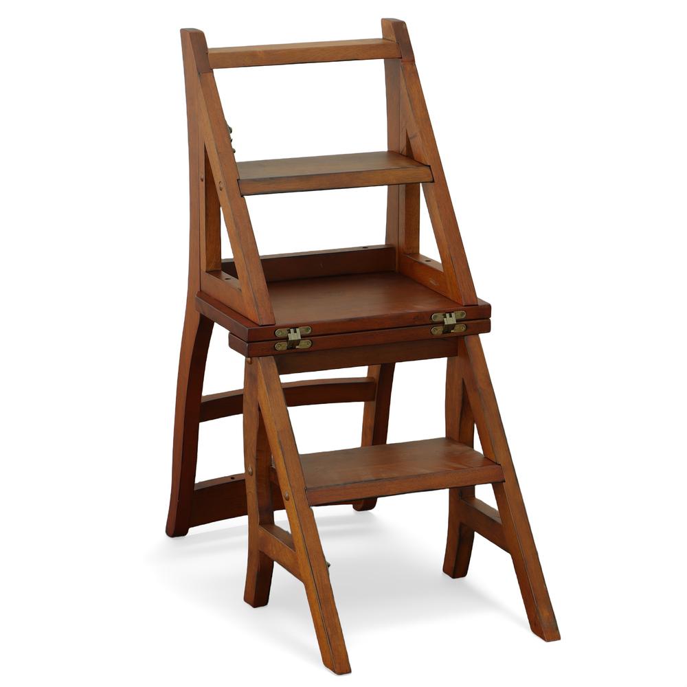 Folding Library Chair - Chestnut. Picture 6