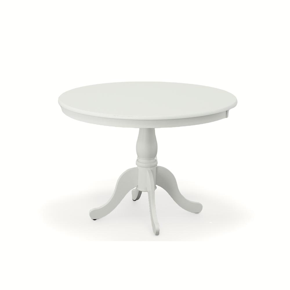 Fairview 42" Round Pedestal Dining Table - White. Picture 1
