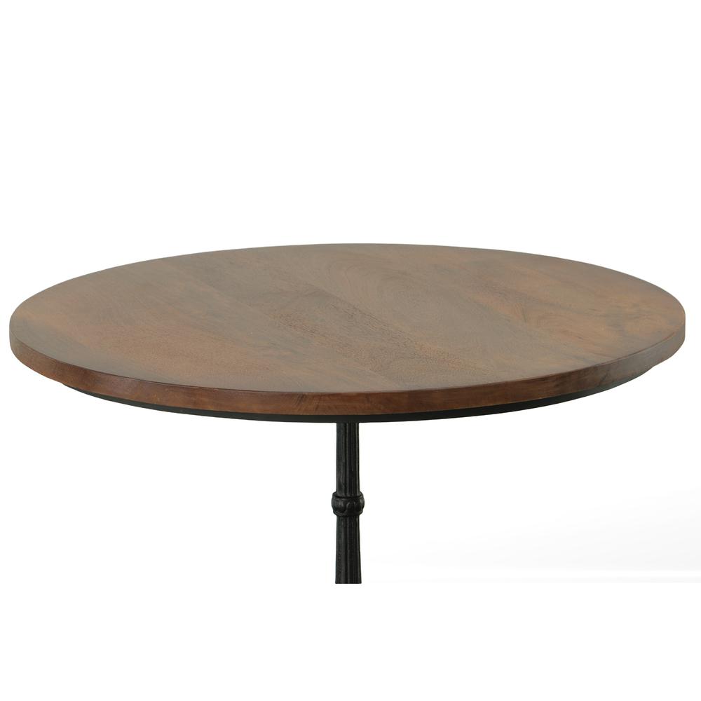 Velio Bistro Table - Chestnut Top - Black Base. Picture 4