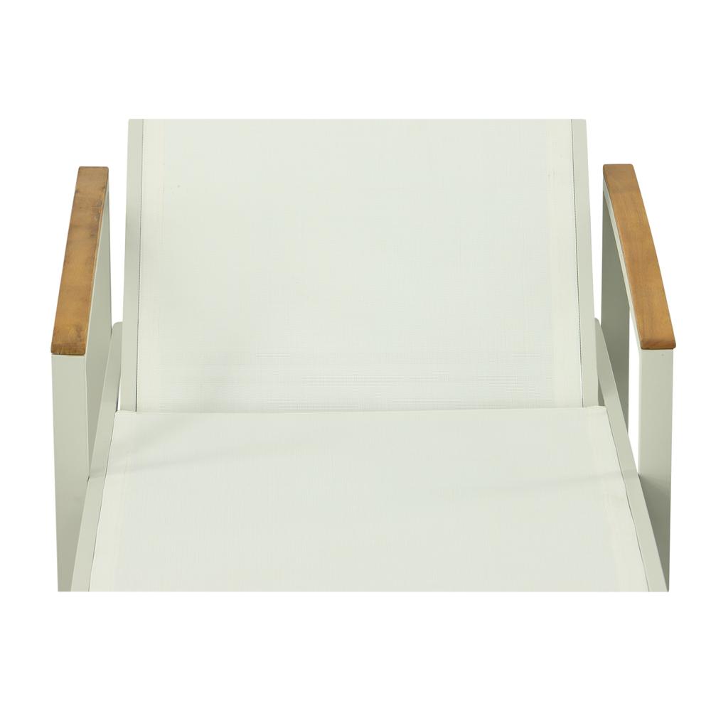 Braylee Reclining Chaise Lounge - Natural/White. Picture 3