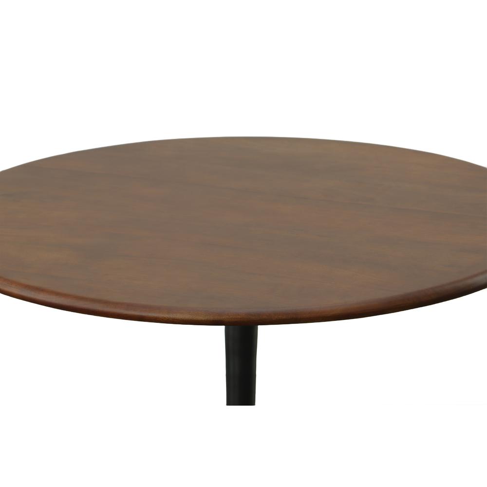 Alden Wood Top 36" Round Dining Table - Elm/Black. Picture 2