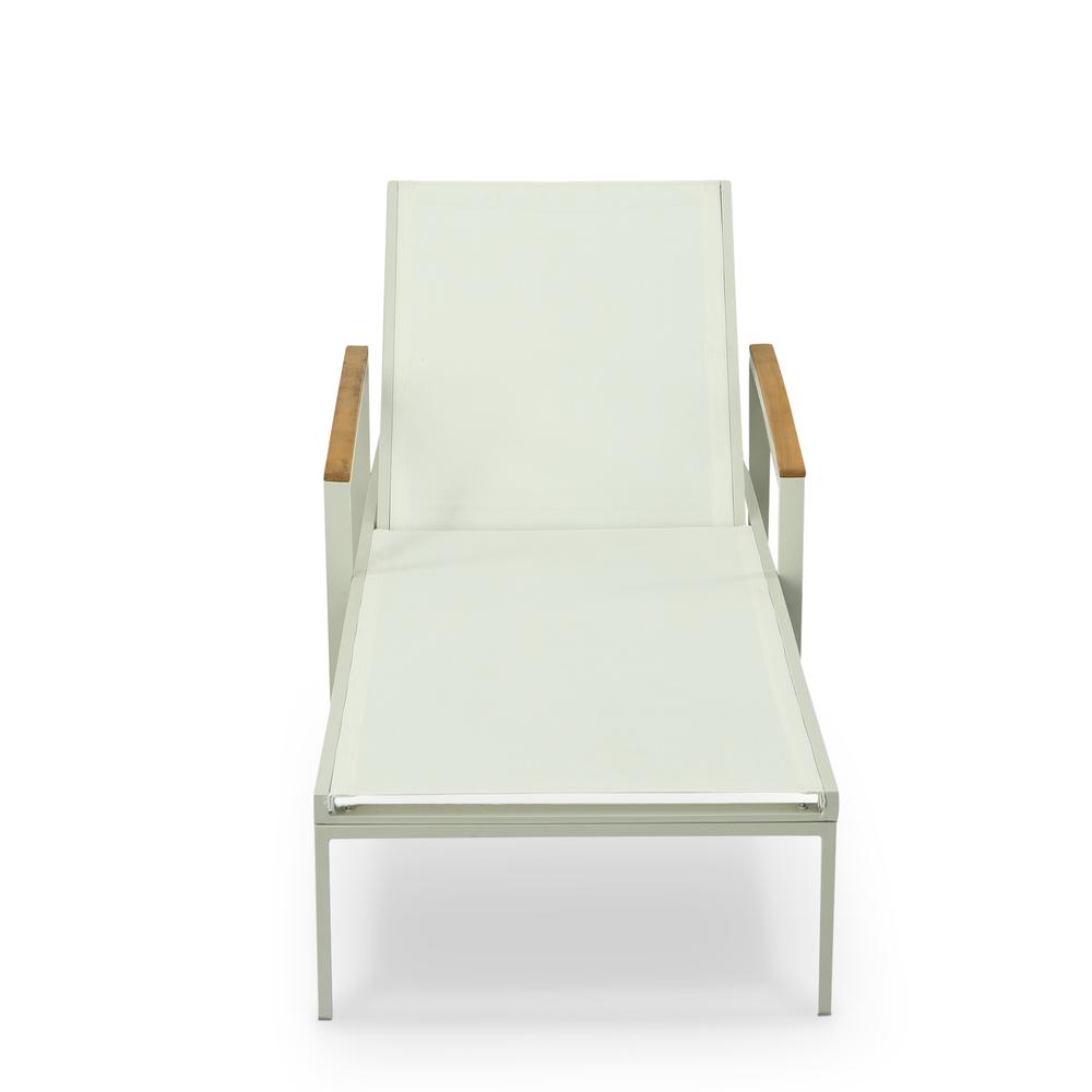 Braylee Reclining Chaise Lounge - Natural/White. Picture 4