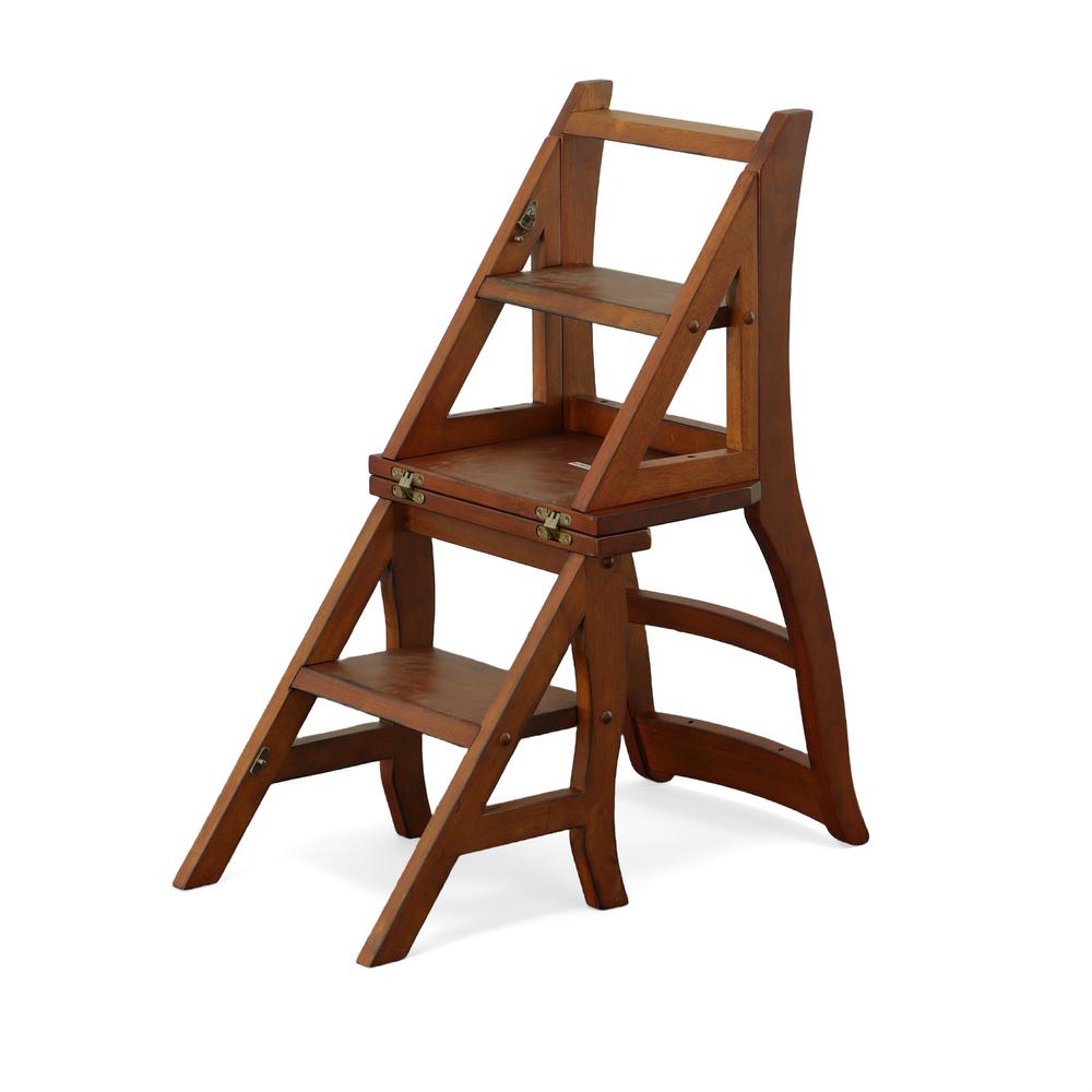 Folding Library Chair - Chestnut. Picture 5