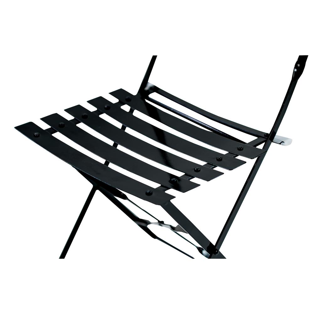 Bistro Folding Outdoor Chair Set - Set of 2 - Black. Picture 5