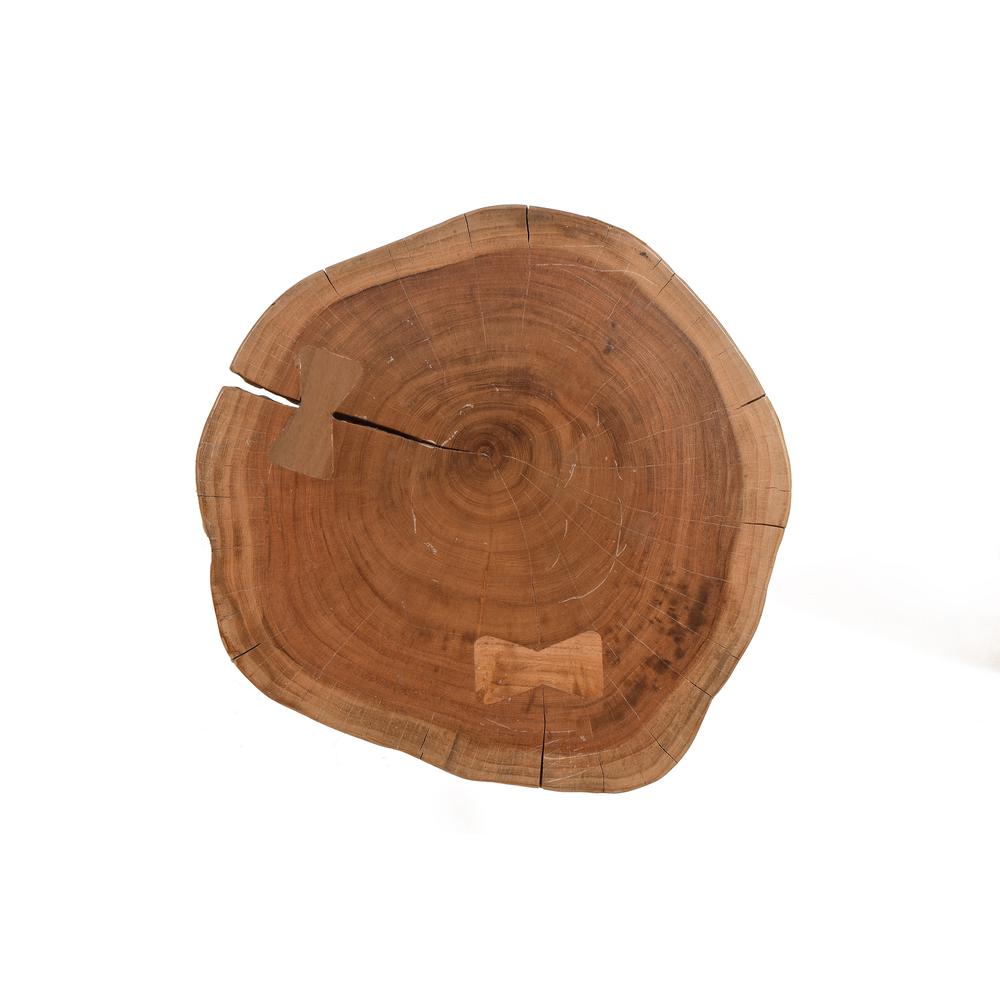 Seti Live Edge Accent Table - Natural Top - Gold Base. Picture 3