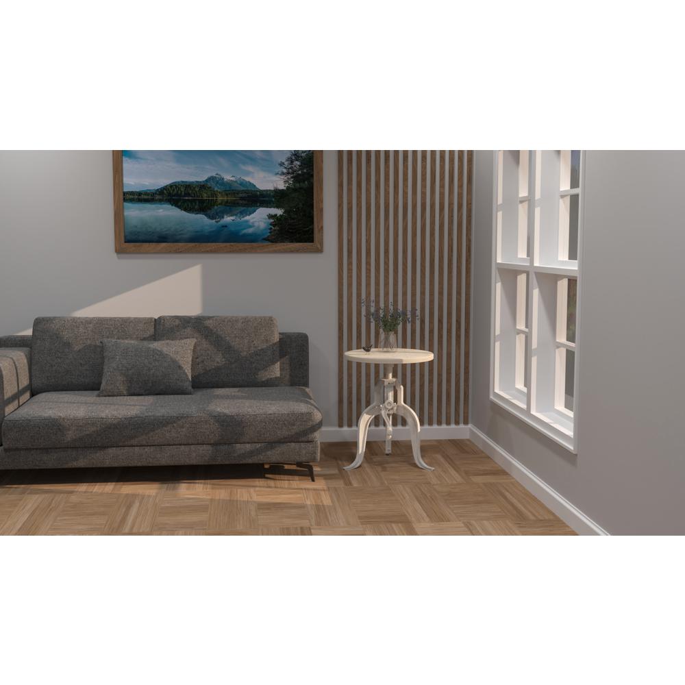 Regan Adjustable Accent Table - Whitewash. Picture 6