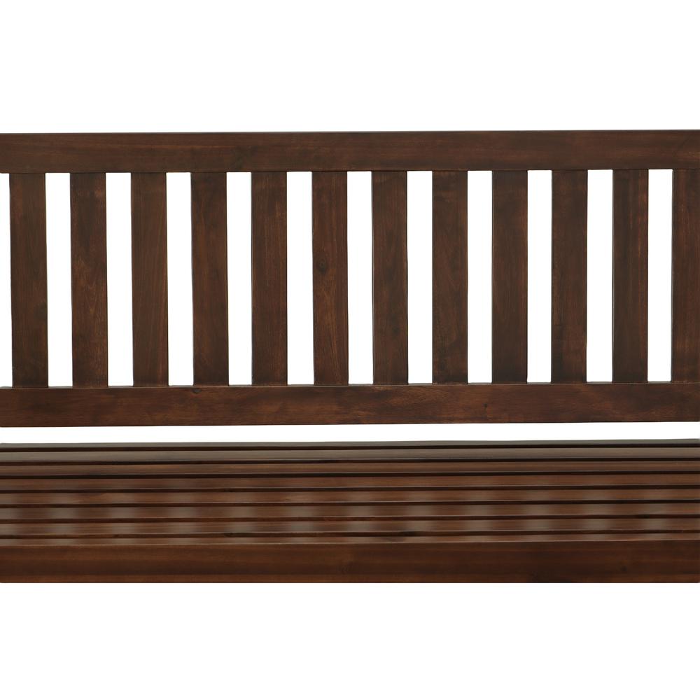 Belmont Outdoor Wooden Bench - Elm. Picture 4